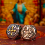 Classic Style St. Benedict Cross Divine Faith Ring