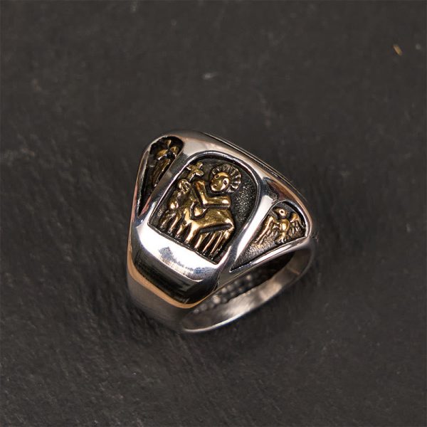 Classic Style St. Benedict Cross Divine Faith Ring