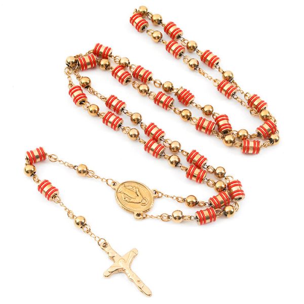 Red Silicone Rosary Beads