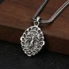 Sterling Silver Classic Style Our Lady of Guadalupe & St. Michael Pendant Necklace