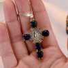 Christianartworkshop Diamond Virgin Mary Cross Necklace