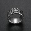 Christianartworkshop Retro Style Cross Engraved Stainless Steel Faith Protection Ring