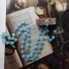 Holy Family & Crucifix of 10mm Polyhedron Blue Acrylic Alloy Chain Rosary