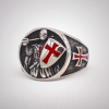2 Colors Retro Classic Style Knights Templar Shield Protect You Faith Ring