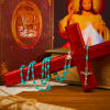 Holy Gail & Crucifix of 6mm Aqua Blue Crystal Prayer Beads Rosary