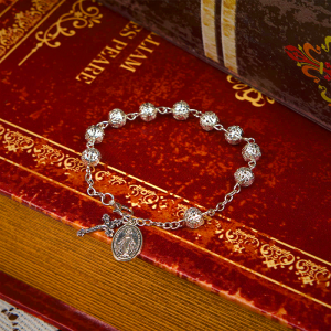 Christian Artworkshop Miraculous Medal & Crucifix Bracelet