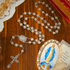 Miraculous Medal & Crucifix of 10mm Rose Prayer Beads Rosary