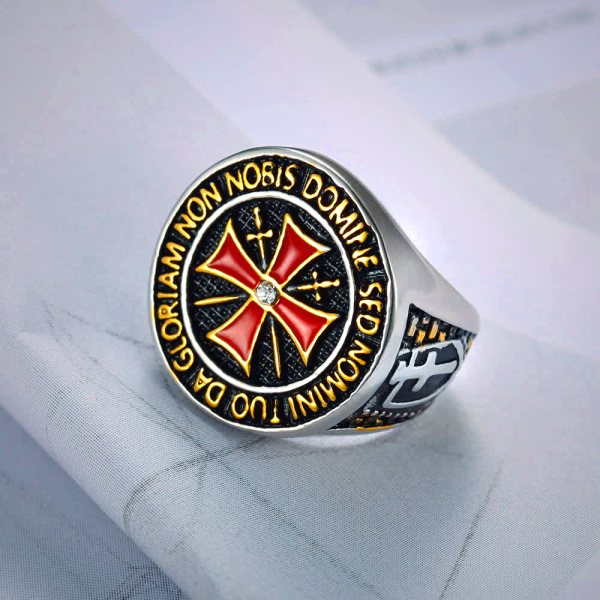 Knights Templar Inspired - Symbol of Faith Cross Ring（Silver&Golden）