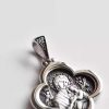 Graceful Silver Madonna and Child Pendant - Symbol of Divine Love