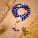Ocean-Themed Divine Mercy Rosary with Anchor Charm - Embark on a Faithful Voyage with Christ