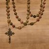 Christianartworkshop St. Benedict & Crucifix of 8mm Handmade Chrysocolla Stone Rosary - Exclusive Crafted for Holy Prayer