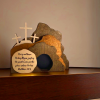 He Is Risen Wooden Easter Tabletop Decor - Christian Artwork