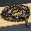 Olive Wood Beads Crucifix Prayer Rosary