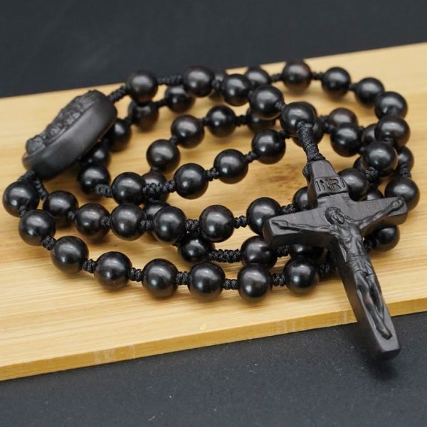 Olive Wood Beads Crucifix Prayer Rosary