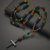 8mm African Turquoise & Yellow Tiger Eye Stone Prayer Rosary