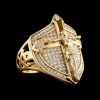 Christianartworkshop Divine Shield Crucifix Luxurious Ring: A Bold Testament of Faith and Devotion