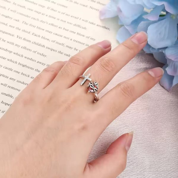 Sacred Heart of Jesus Ring: With God All Things Are Possible