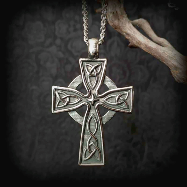 Vintage Trinity Celtic Cross Necklace - Divine Faith & Heritage Jewelry
