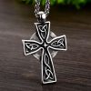 Christianartworkshop Vintage Trinity Sacred Celtic Cross Necklace: A Divine Symbol of Faith and Heritage