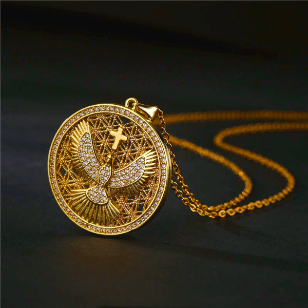 Holy Spirit Dove Heavenly Sparkle Necklace: A Radiant Symbol of Faith