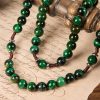 Christianartworkshop St. Benedict Medal & Crucifix of 8mm Green Tiger's Eye Rosary—Discover Tranquility and Spiritual Strength