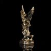 Christianartworkshop Antique Bronze Archangel Michael Statue Ornament