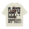 Christianartworkshop No Weapon Formed Against Me T-Shirt