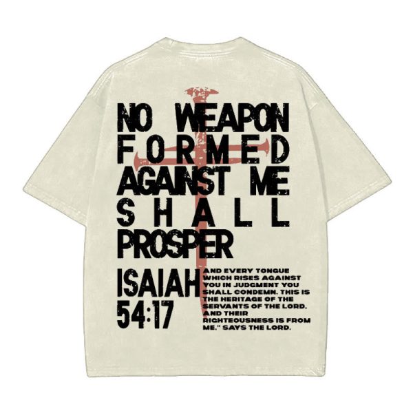 Christianartworkshop No Weapon Formed Against Me T-Shirt