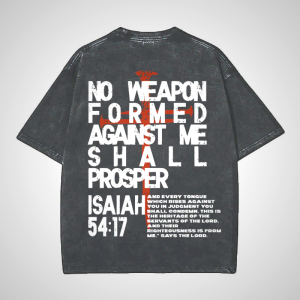 No Weapon Formed Against Me T-Shirt - Christian Artwork
