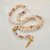 Christianartworkshop Our Lady & Crucifix of 8mm Handmade Pink Aventurine & Strawberry Quartz Rosary