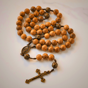 10mm Agarwood & Metal Cloud Bead Handmade Rosary - A Sacred Blend of Tradition and Faith