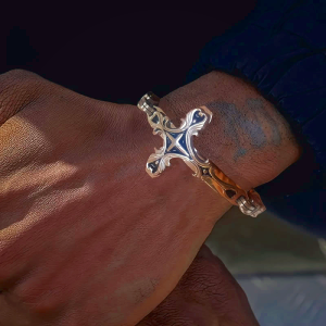 Iron & Faith Men's Bracelet: Strength and Redemption in Every Link