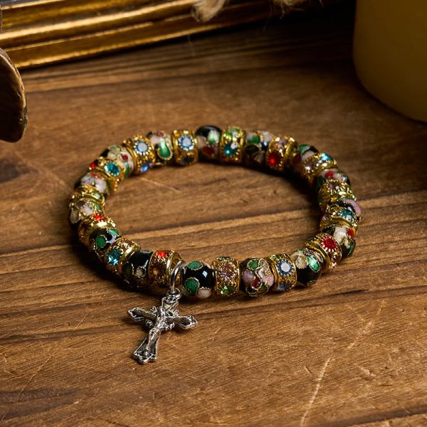 Christianartworkshop Handcrafted Cloisonné Beads Timeless Faith Bracelet: A Testament of Christ's Presence