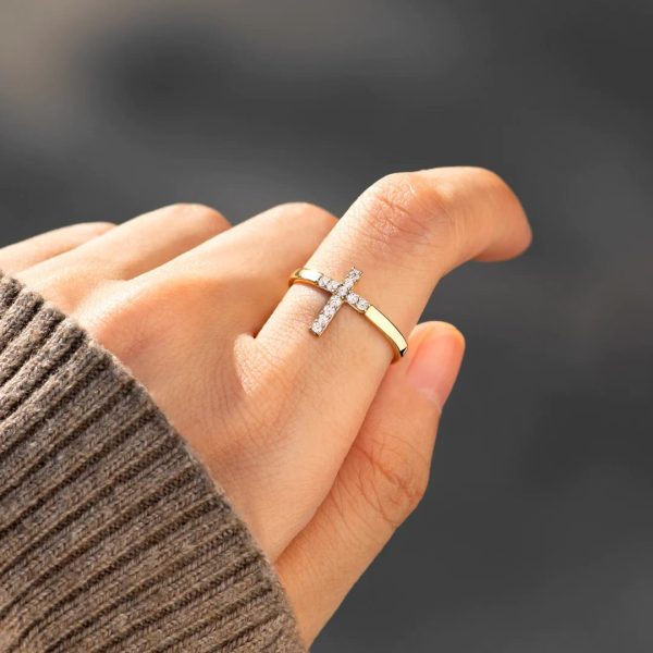 Christianartworkshop 925 Silver Cross & "Trust God" Ring: Symbols of Hope