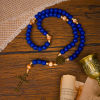 Handmade Blue Wooden Rosary: Ocean of Faith Simplicity and Sacredness 10mm Beads