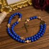 Christianartworkshop Handmade Blue Wooden Rosary: Ocean of Faith Simplicity and Sacredness 10mm Beads