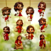 Christian Cartoon Jesus Wooden Ornaments - 10/20/30-Piece Sets