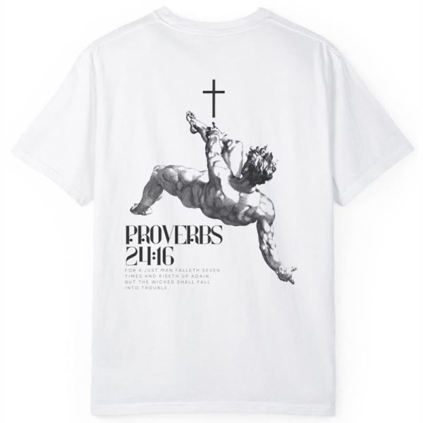 Christianartworkshop Proverbs 24:16' Christian T-Shirt