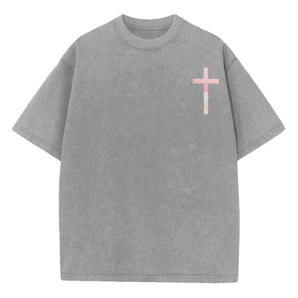 Christianartworkshop His Mercies Are New Double Sided Unisex Washed Christian T-Shirt