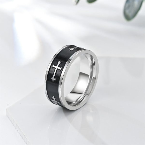 Christianartworkshop The Modern&Minimalist Style Cross Ring: A Symbol of Faith and Style