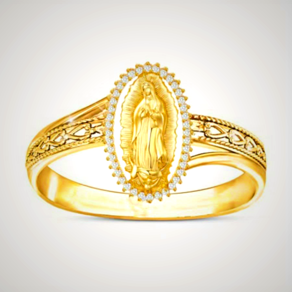 Our Lady of Guadalupe Faith Crafted Divine Grace Golden Ring