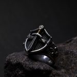 Christianartworkshop The Immortal Faith Shield&Sword&Iris Ring: A Symbol of Faith and Fortitude