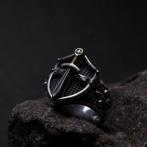 Christianartworkshop The Immortal Faith Shield&Sword&Iris Ring: A Symbol of Faith and Fortitude