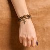 PRAYERFUL FAITH: Handmade Tiger's Eye Stone Elastic Rosary Bracelet