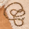 PRAYERFUL FAITH: Handmade Tiger's Eye Stone Elastic Rosary Bracelet