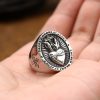 Christianartworkshop 3 Colors Sacred Heart Of Jesus Cross Faith Spirit Blessing Ring