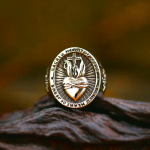 3 Colors Sacred Heart Of Jesus Cross Faith Spirit Blessing Ring