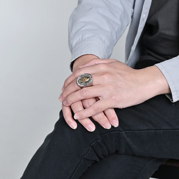 Christianartworkshop 3 Colors Sacred Heart Of Jesus Cross Faith Spirit Blessing Ring