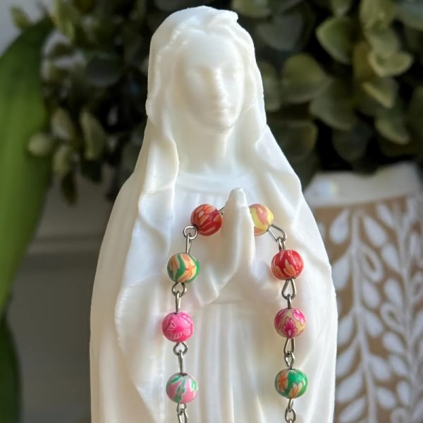 Christianartworkshop Our Lady Resin Rosary Holder Container: Supporting Holy Objects and Placing the Soul
