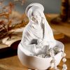 Christianartworkshop Our Lady White Resin Rosary Holder Container: Carrying the Beauty of Faith